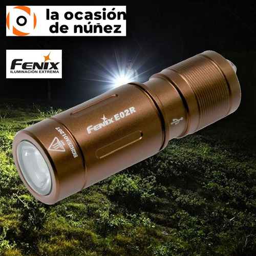 Imagen 5 de 8 de Linterna Fenix Led E02r De Mano Recargable Llavero 200l 49mt