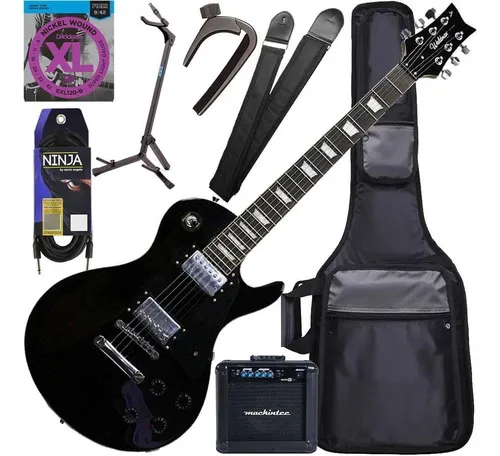 Kit de guitarra eléctrica Les Paul Waldman Glp-250 Bk Black Gx04