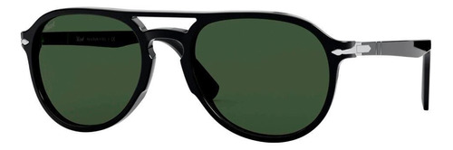 Óculos De Sol Persol Po3235s 95/31-55 Cor Preto Cor da armação Preto Cor da haste Preto Cor da lente Verde Desenho Aviador