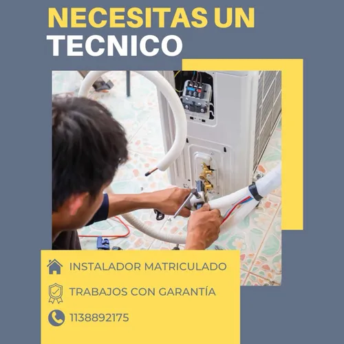 Colocacion De Aire Acondicionado Matriculado Zona Sur Y Caba