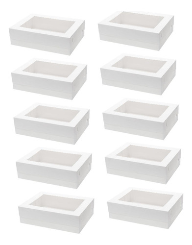 10x Caixas De Confeitaria Para Tortas E, Embalagem Para