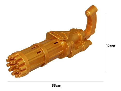 Maquina Pistola Para Burbujas Maquina 12x33x3 Gatling