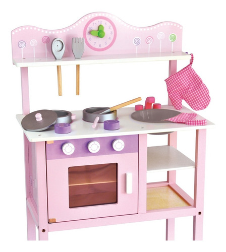 Acool Cocina De Madera Con Accesorios Didactico Ac7702