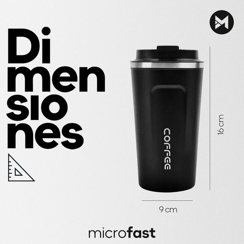 Imagen 8 de 9 de Vaso Térmico Acero Inox Anti Vuelco Display Frío Calor 510ml