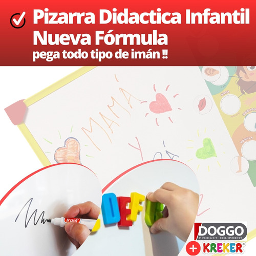 Pizarra Infantil Magnetica 40x60cm + Juego Kreker Cuerpo