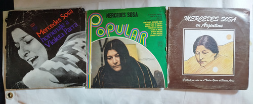Mercedes Sosa Lote De Discos L.ps Incluye Álbum Doble Estándar (Usado)