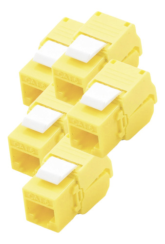 5 Módulos Linkedpro Jack Keystone Cat6 180° Lp-kj-610-ttye