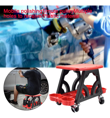 Silla Taburete Para Detalles De Coche Resistente Con Rojo