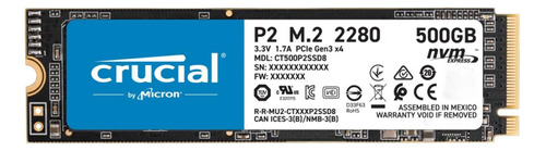 Disco Solido Interno Ssd M.2 2280 500gb Crucial Ct500p2ssd8