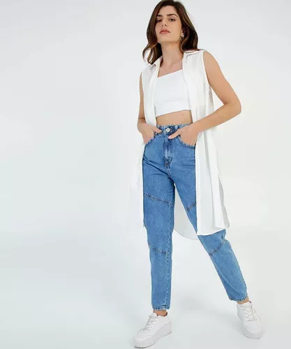 Calça Mom Jeans Feminina Cintura Alta Biotipo