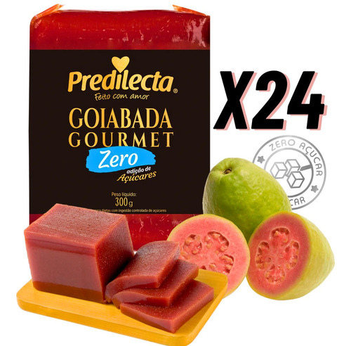 24 Doce Goiabada Diet Gourmet Zero Açúcar 300g Predilecta