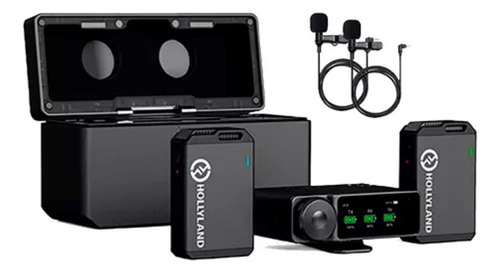 Microfone Lapela Hollyland Lark Max Duplo + 2 Microfones