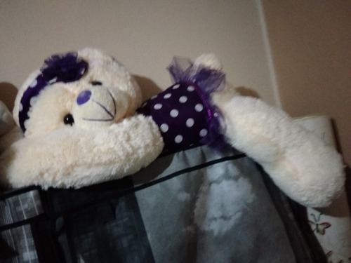 Peluche De Osita Con Vestido Morado. 