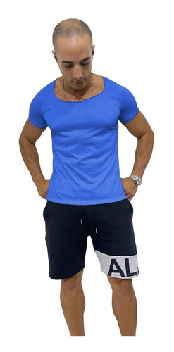 Remeras Alpina Hombre Cuello Desbocado Abierto Jersey C