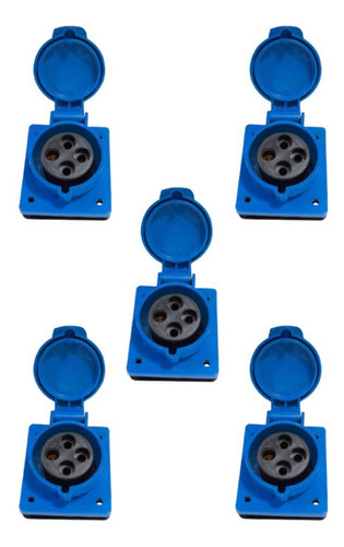 5 Tomada Embutir Azul 3p+t 32a 9h 220/250v N4249
