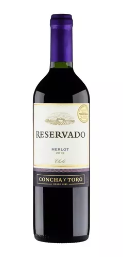 Imagem 1 de 1 de Vinho Tinto Meio Seco Merlot Reservado Concha Y Toro 750 Ml