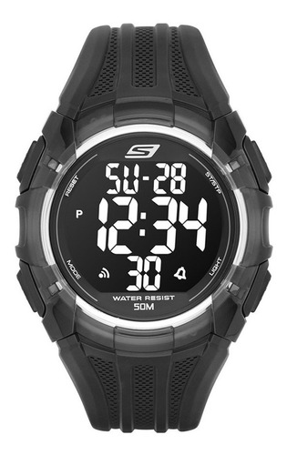 Skechers Mens Sr1008 Digital Display Quartz Black Watch