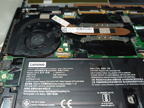 Laptop Lenovo Tinkpad X1 Carbon I7 8th Refacciones Negro (Usado)