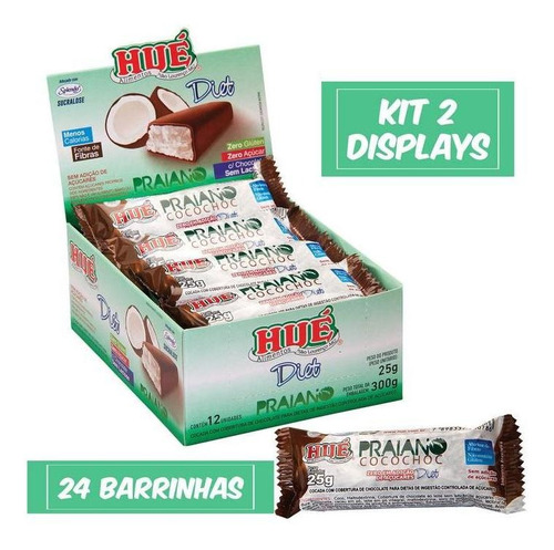 Disp Cocada Coberta Chocolate Diet Hué Vegano Sem Glúten 2dp