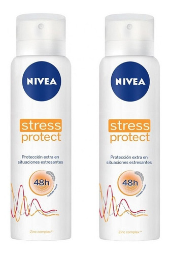 Desodorante Nivea En Spray Stress Protect X 2