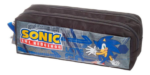 Estojo Sonic Duplo Let's Go Cinza Unstopable - Pacific