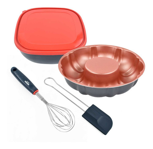 Moldes Para Hornear Bakery Tramontina 29899/064 Color Rojo