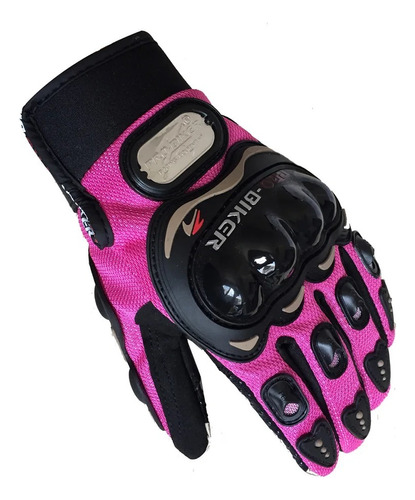 Guantes De Moto O Bici Para Mujer Con Protección Rosado