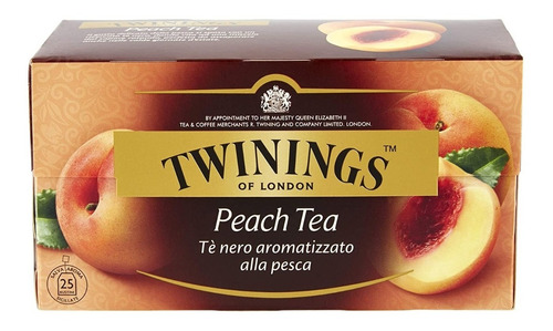 Aromatica Infusion Twinings Te Negro Durazno 25 Sobres