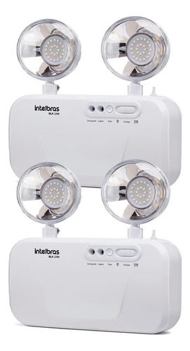 Par De Blocos De Iluminação De Emergência Intelbras Bla 1200 Cor Branco