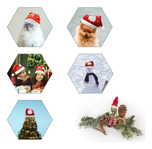 3ps Gorro Navideño Papa Noel Sombrero Navidad For Fiesta