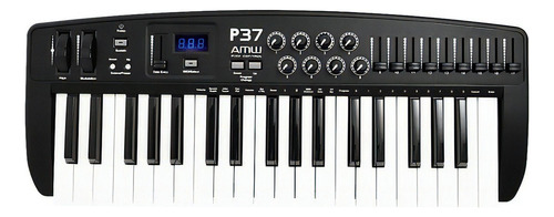 Amw P37 Teclado Controlador Midi Usb 37 Teclas Knobs Faders