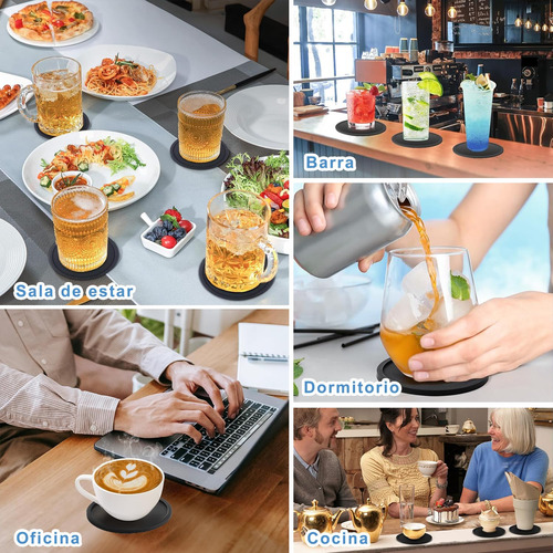 12pcs Portavasos De Silicona Antideslizantes Para Mesa Con
