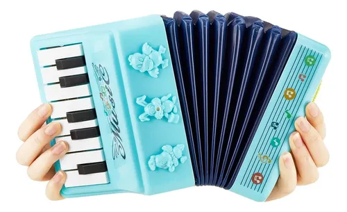 Mini Acordeón De Juguete Negro Para Niños, Instrumento Musical Educativo Y Profesional, Tamaño Pequeño Para Manos Infantiles, Fácil De Usar Y Aprender, Ideal Para Regalar