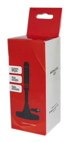 Imagen 2 de 3 de Antena Interior Tv Digital Isdbt Vhf & Uhf Base Magnetica ®