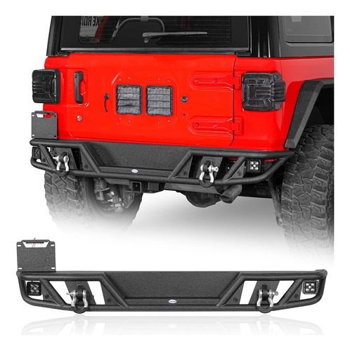 Hooke Road Jl Parachoque Trasero Tubular Para Jeep Wrangler