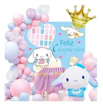 Comprar Set 56 Globos Cinnamonroll Globos Hello Kitty Decoracion Color Celeste Set Globos Cinnamon Roll