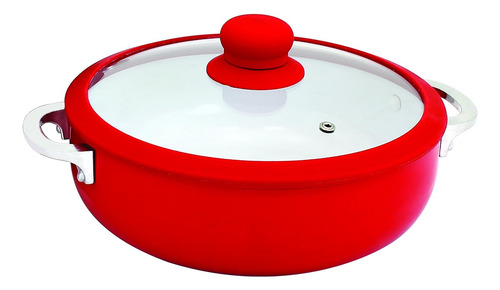 Caldero Antiadherente De Ceramica Roja Imusa Usa De 3.2 C...