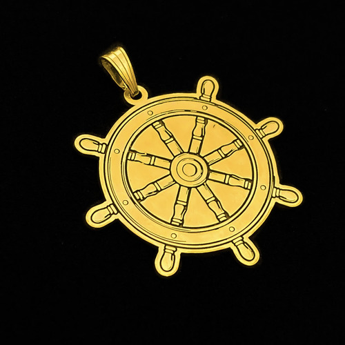 Dije Timón Barco Oro 18k Oro 18k