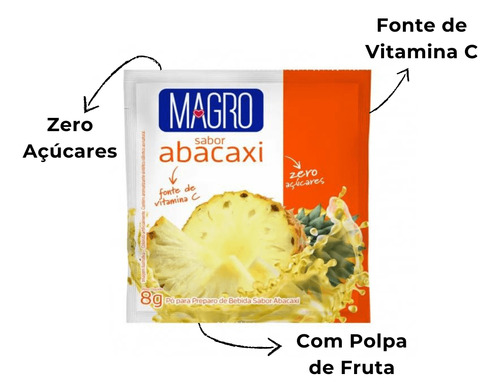 Suco Em Pó Zero Açúcar Magro 8g Sabores Variados Kit Com 90