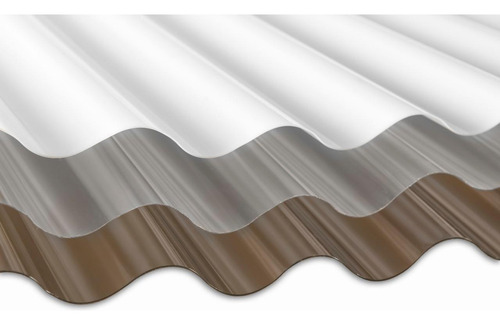 Chapa Policarbonato Acanalada 0.8mm X 3,50mts - Antigranizo Color Cristal