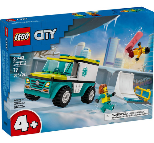 Lego 60403 Ambulancia De Emergencias Y Chico Con Snowboard