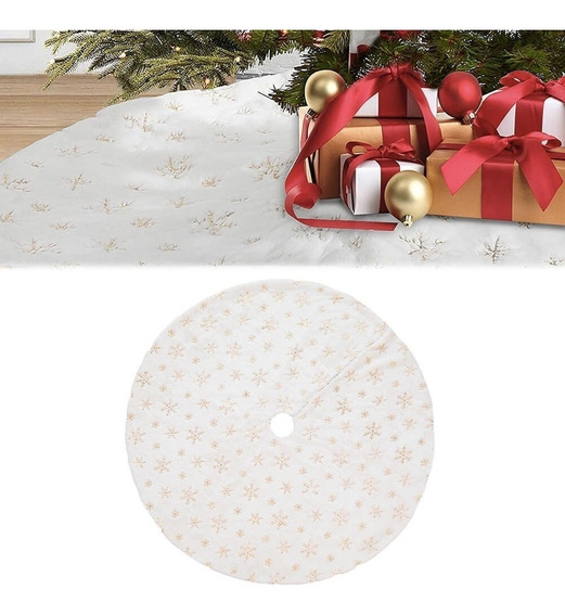 Pelúcia Branco Saia De Árvore De Natal Decoração Para Casa Ao Ar Livre Redondo Carpete Tapete 