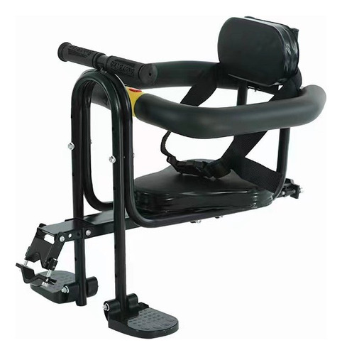 Asiento Para Bebé Seguridad En Bicicleta Delantera Antichoc Negro