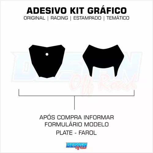 Kit Adesivo Moto Cross Trilha Xr 200 0,20mm - Preta e Branco