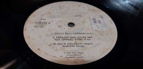 Nina Hagen African Reggae Remix 93 Vinilo Maxi Germany Leer (Usado)