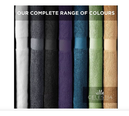 Villa Celestia ® 3 Toallas De Baño Negras 140cm 100% Algodón