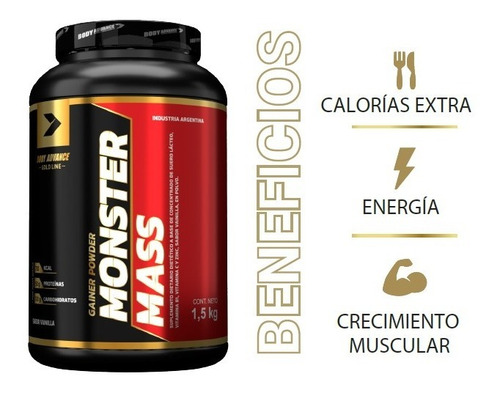 Imagen 2 de 4 de Mass Gainer 1,5 Kg. Ganador De Peso. Body Advance