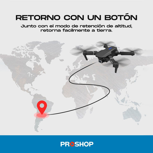 Mini drone Smart Tech Premium E88 Camara Simple con cámara 4K negro 2.4GHz 1 batería
