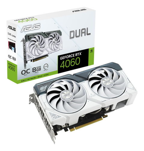 Tarjeta Gráfica Asus Dual Geforce Rtx 4060 Oc 8gb Gddr6 Blan