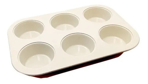 Molde Ceramica Antiadherente X6 Hudson Muffins Cupcakes Piu